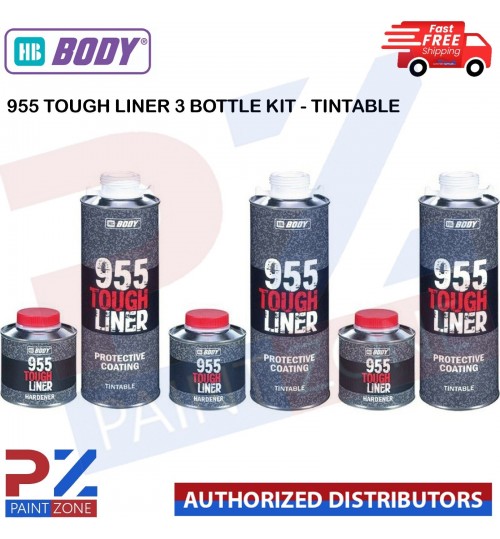 3X HB Body 955 Tough Liner 1L Tintable with HARDNER (Next Day Delivery)